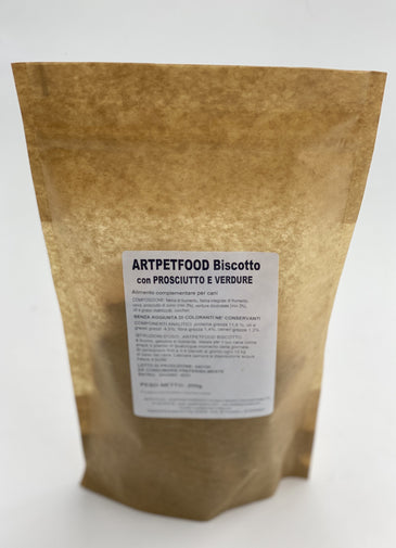 Biscotti Artigianali Per Cani Con Prosciutto e Verdure - artpetfood